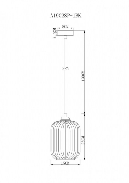 Подвесной светильник ARTE Lamp A1902SP-1BK