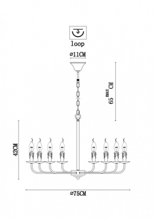 Arte Lamp A1857LM-8BK