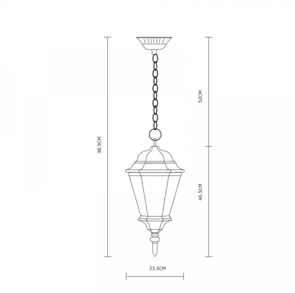 Уличный светильник ARTE Lamp A1204SO-1BN