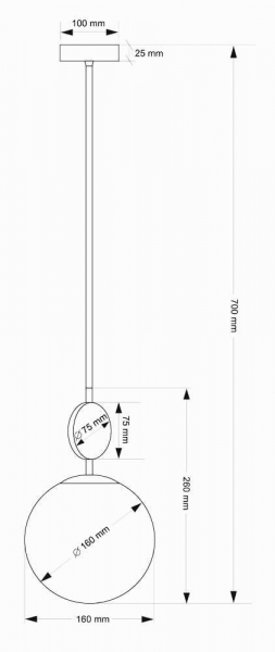 Подвесной светильник Kutek Dimaro DIM-ZW-1(N)160