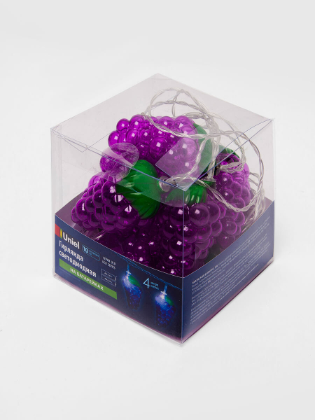 Светодиодная гирлянда Uniel Виноград (UL-00003392) белый ULD-S0400-010/STB/2AA White IP20 Grapes