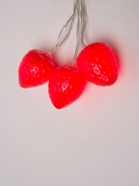 Светодиодная гирлянда Uniel Клубника (UL-00003394) красный ULD-S0400-010/STB/2AA Red IP20 Strawberry