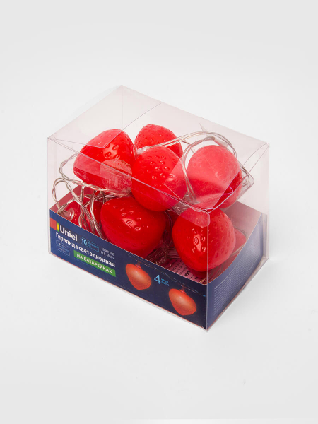 Светодиодная гирлянда Uniel Клубника (UL-00003394) красный ULD-S0400-010/STB/2AA Red IP20 Strawberry