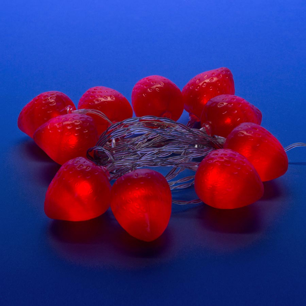 Светодиодная гирлянда Uniel Клубника (UL-00003394) красный ULD-S0400-010/STB/2AA Red IP20 Strawberry