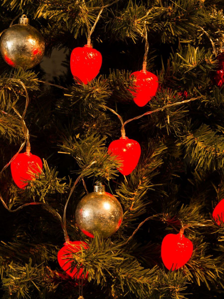 Светодиодная гирлянда Uniel Клубника (UL-00003394) красный ULD-S0400-010/STB/2AA Red IP20 Strawberry