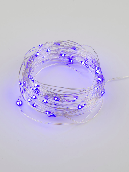 Светодиодная гирлянда Uniel Роса (UL-00007185) фиолетовый ULD-S0500-050/SCB/2AA Purple IP20 Dew