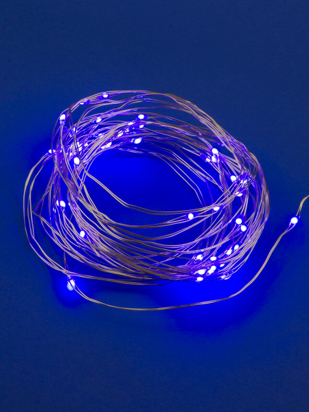 Светодиодная гирлянда Uniel Роса (UL-00007185) фиолетовый ULD-S0500-050/SCB/2AA Purple IP20 Dew