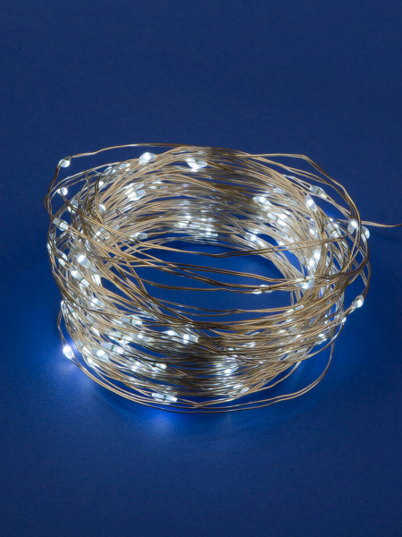 Светодиодная гирлянда Uniel Роса (UL-00007186) белый ULD-S1000-100/SCB/3AA White IP20 Dew