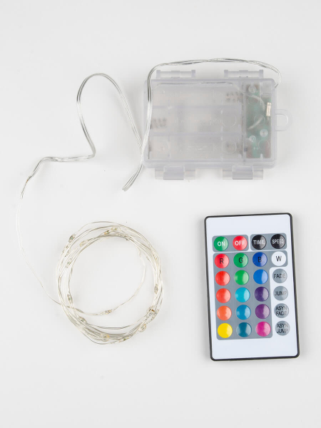 Светодиодная гирлянда Uniel Роса (UL-00007247) разноцветный ULD-S0200-020/DTB/3AA/RC RGB IP20 Dew