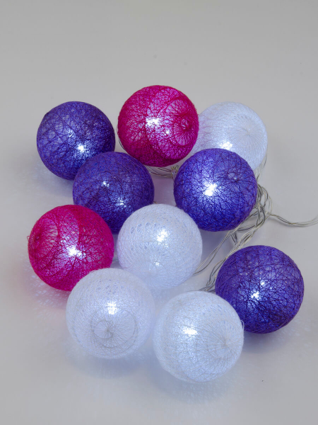 Светодиодная гирлянда Uniel Клубки (UL-00007341) белый ULD-S0200-010/STB/2AA White IP20 Tangles-1