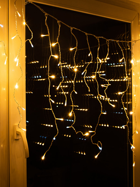 Уличная светодиодная гирлянда (UL-00003950) Uniel занавес теплый белый- белый ULD-C2030-240/TTK WarmWhite-White IP44