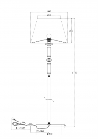 Maytoni MOD018FL-01CH