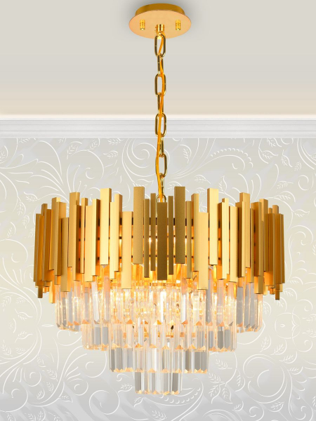 Подвесная люстра Natali Kovaltseva VERTIGO 81440/8C GOLD
