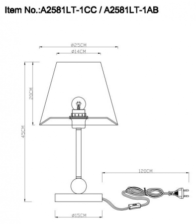 Arte Lamp A2581LT-1AB