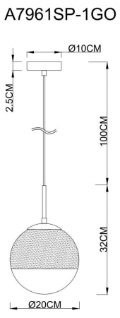 Arte Lamp A7961SP-1GO
