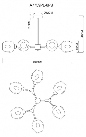Arte Lamp A7759PL-6PB