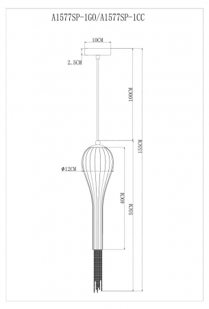 Arte Lamp A1577SP-1GO