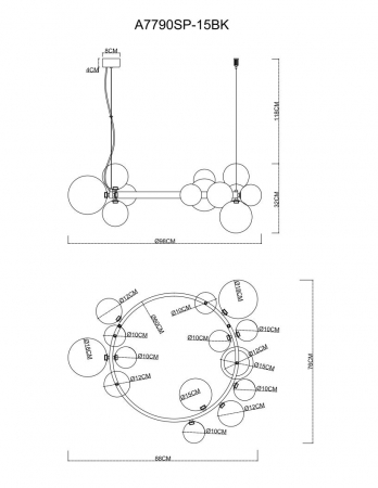 Arte Lamp A7790SP-15BK