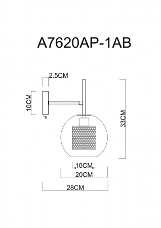 Arte Lamp A7620AP-1AB