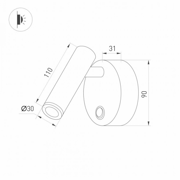 Светодиодный спот Arlight SP-Bed-R90-3W Warm3000 029634