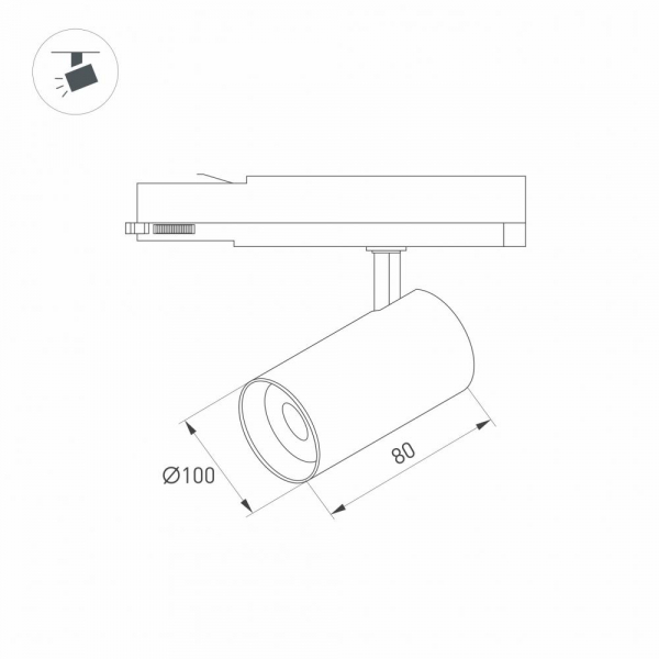 Трековый светодиодный светильник Arlight LGD-Nika-4TR-R100-20W Warm3000 031163