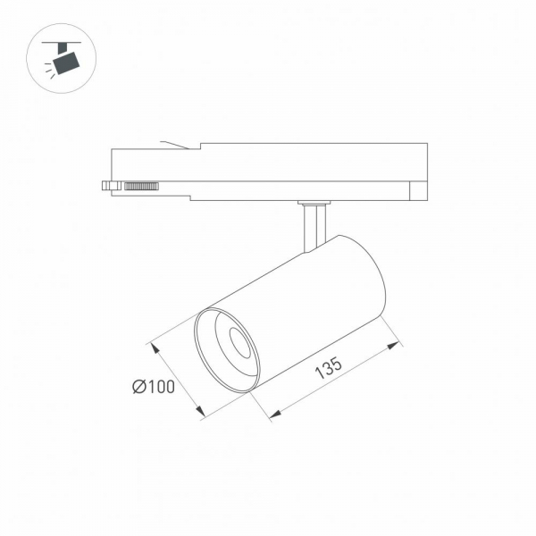 Трековый светодиодный светильник Arlight LGD-Nika-4TR-R100-40W Day4000 031178