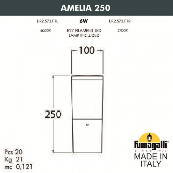 Садовый светильник Fumagalli DR2.573.000.AYF1R