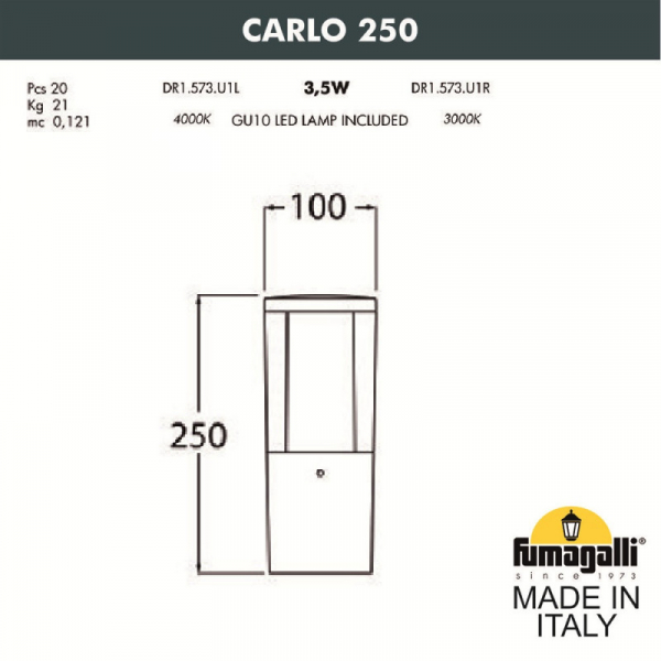 Садовый светильник Fumagalli DR1.573.000.LXU1L