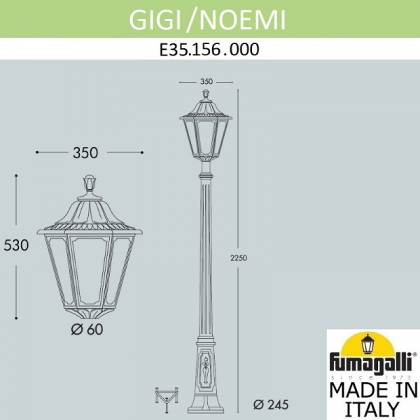 Садовый светильник Fumagalli E35.156.000.WXH27