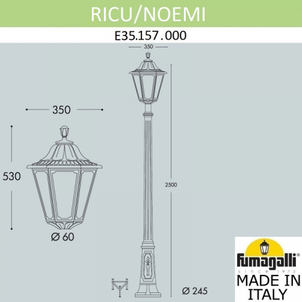 Садовый светильник Fumagalli E35.157.000.WXH27