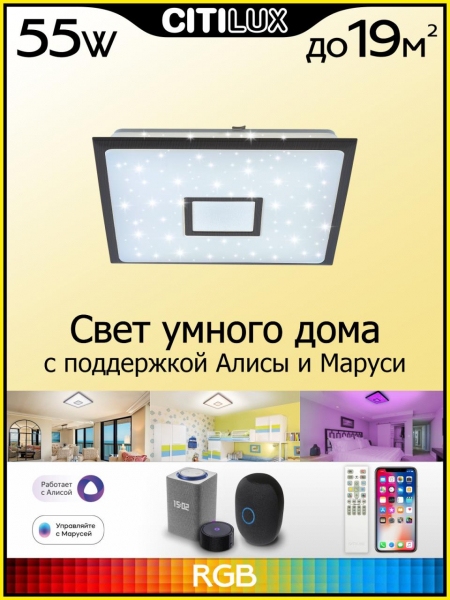 Потолочный светильник Citilux Старлайт Смарт CL703AK55G