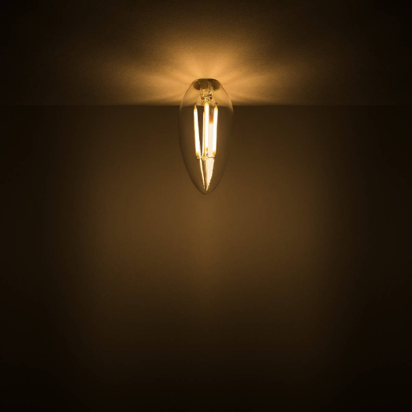 Лампа светодиодная филаментная Gauss E14 4,5W 2700К прозрачная 1031115