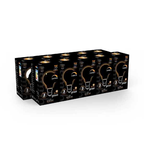 Лампа светодиодная филаментная диммируемая Gauss E14 9W 3000К матовая 105201109-D