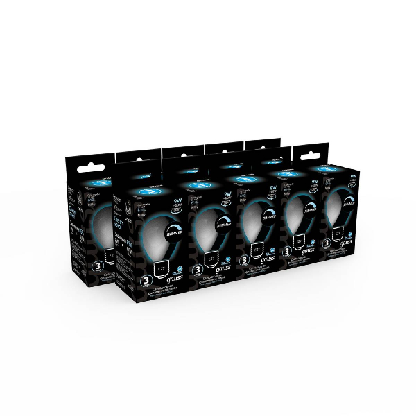 Лампа светодиодная филаментная диммируемая Gauss E27 9W 4100К матовая 105202209-D