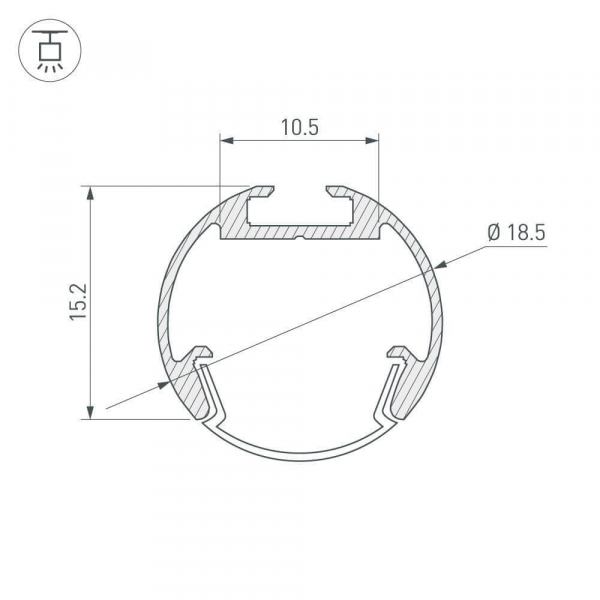 Профиль Arlight ROUND 025482