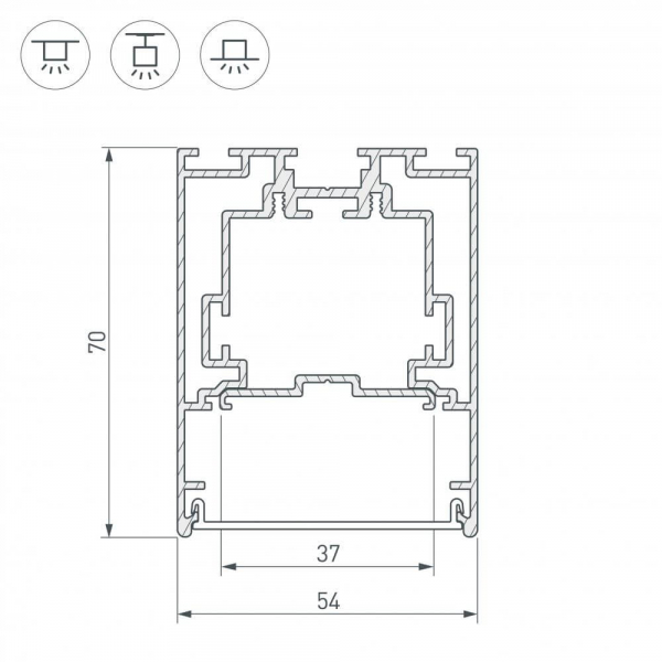Профиль Arlight S2-LINE-5470 029440