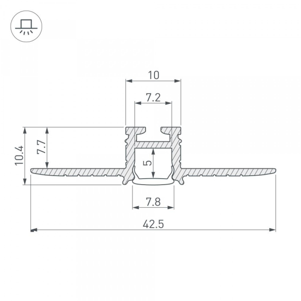 Профиль Arlight PIK-F-HIDE 030563