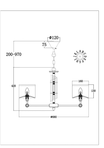 Подвесная люстра Maytoni Alloro MOD088PL-06BS