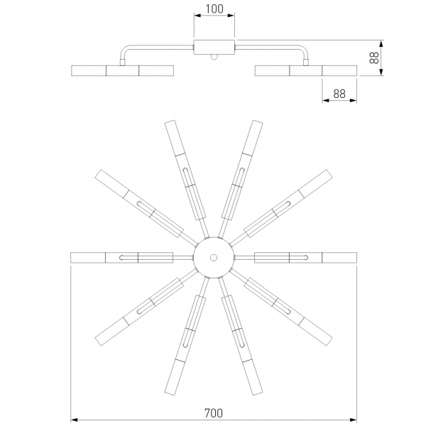 Потолочная люстра Bogates Bastone 347 Smart (551) a054000