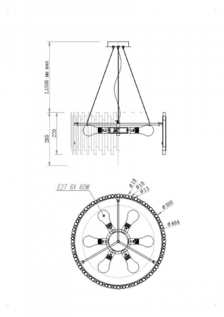 Maytoni MOD136PL-06BS