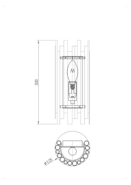 Настенный светильник Maytoni Coliseo MOD136WL-01BS