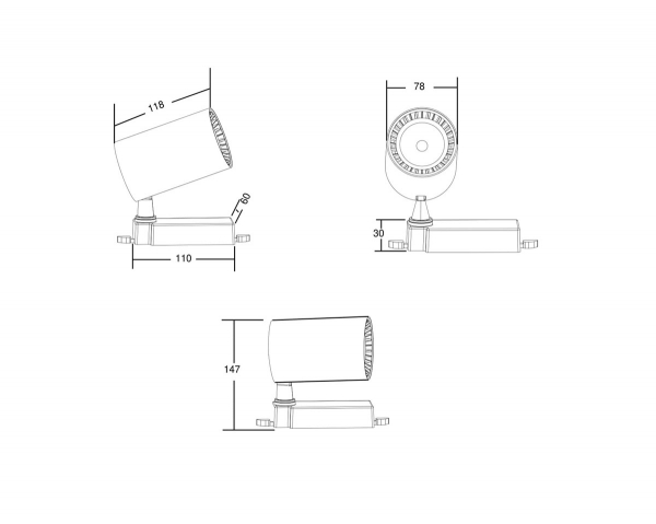 Трековый светильник Maytoni Technical Vuoro TR029-3-10W3K-B