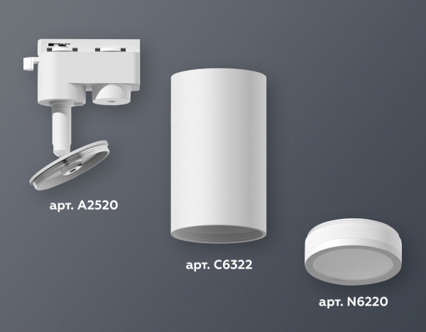 Трековый однофазный светильник Ambrella Light Track System XT6322100 (A2520, C6322, N6220)