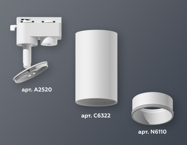 Трековый однофазный светильник Ambrella Light Track System XT6322020 (A2520, C6322, N6110)
