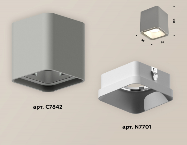 Накладной светильник Ambrella Light Techno XS7842001 (C7842, N7701)