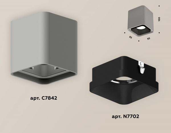 Накладной светильник Ambrella Light Techno XS7842002 (C7842, N7702)