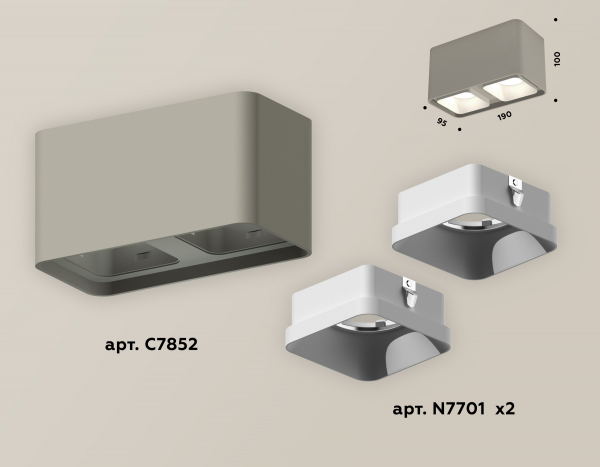 Накладной светильник Ambrella Light Techno XS7852001 (C7852, N7701)