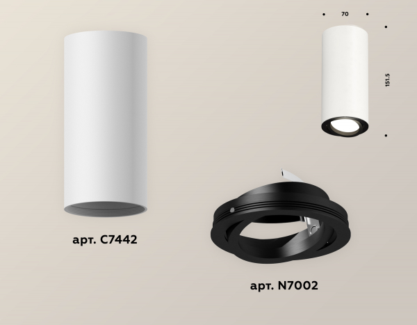 Накладной поворотный светильник Ambrella Light Techno XS7442002 (C7442, N7002)