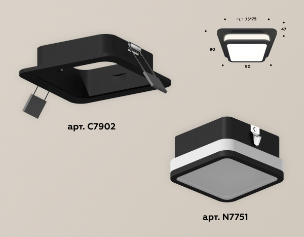 Встраиваемый светильник Ambrella Light Techno XC7902012 (C7902, N7751)