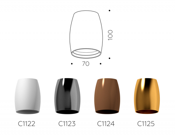 Корпус светильника накладной Ambrella Light DIY Spot C1124